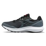 tenis-saucony-cohesion-16-masculino-cinza-e-vermelho-lateral-interna