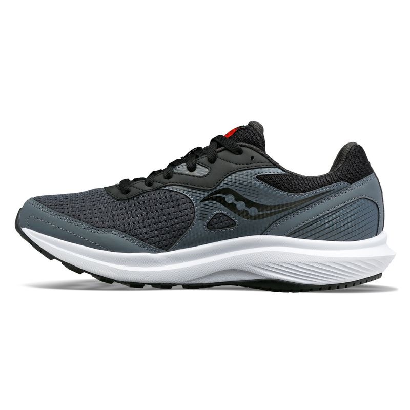tenis-saucony-cohesion-16-masculino-cinza-e-vermelho-lateral-interna
